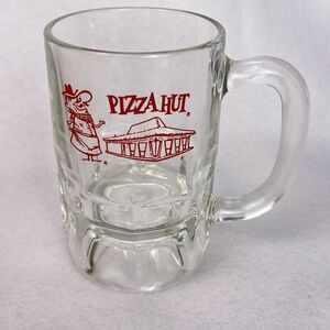 Vintage Pizza Hut Pete -Substantial Barrel Glass  Mug Stein Nostalgia